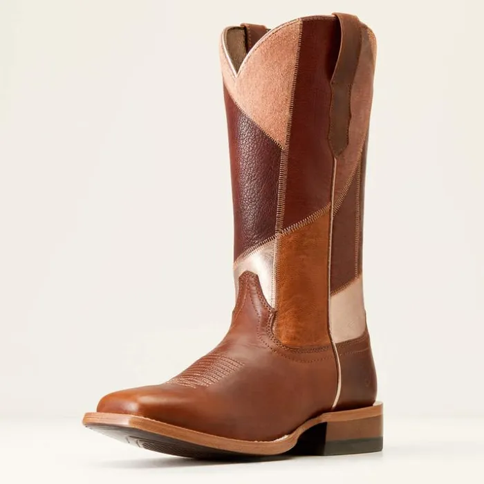 Western Boots Women Ariat Frontier Patchwork Western Boot Dapper Tan