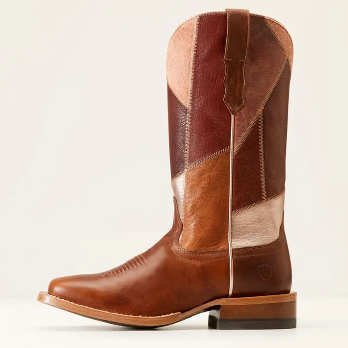 Western Boots Women Ariat Frontier Patchwork Western Boot Dapper Tan