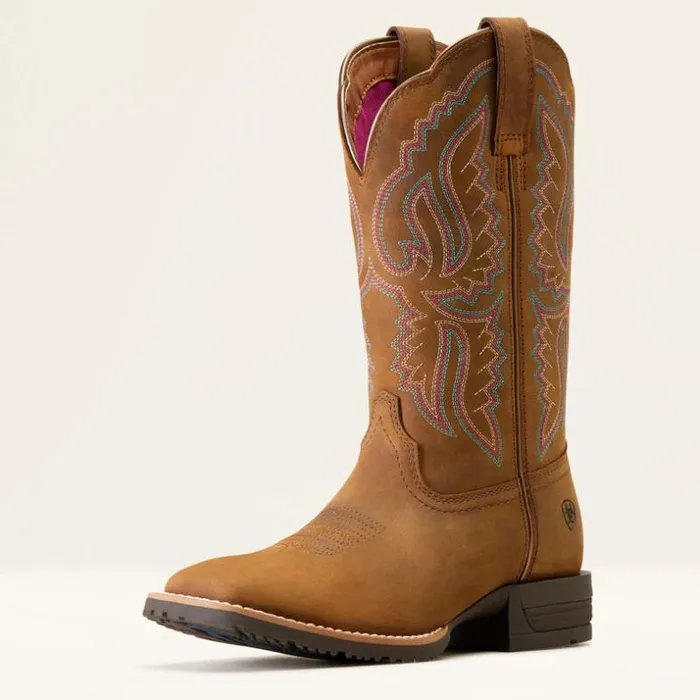 Western Boots Women Ariat Hybrid Ranchwork Western Boot Distressed Tan