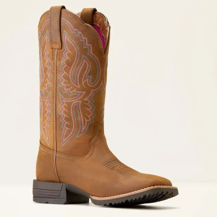 Western Boots Women Ariat Hybrid Ranchwork Western Boot Distressed Tan Western Boots Women Ariat Hybrid Ranchwork Western Boot Distressed Tan