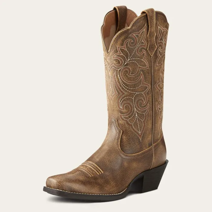Western Boots Women Ariat Round Up Square Toe Western Boot Vintage Bomber