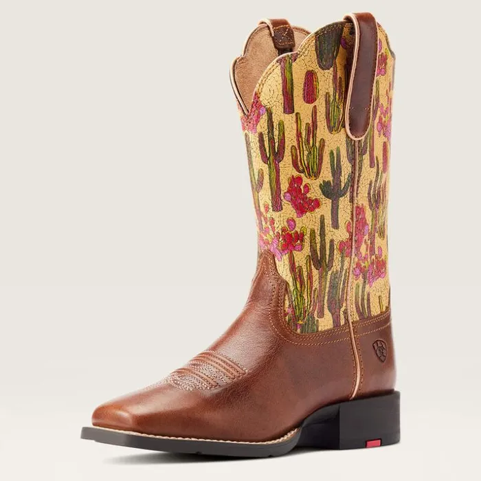 Western Boots Women Ariat Round Up Wide Square Toe Western Boot Lioness