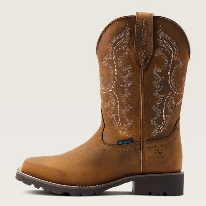 Western Boots Women Ariat Unbridled Rancher Waterproof Western Boot Oily Distressed Tan