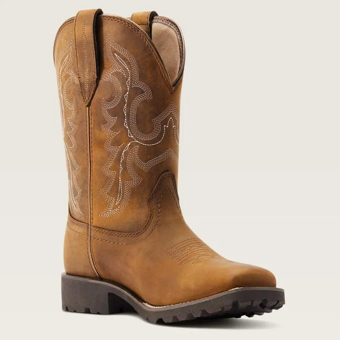 Western Boots Women Ariat Unbridled Rancher Waterproof Western Boot Oily Distressed Tan