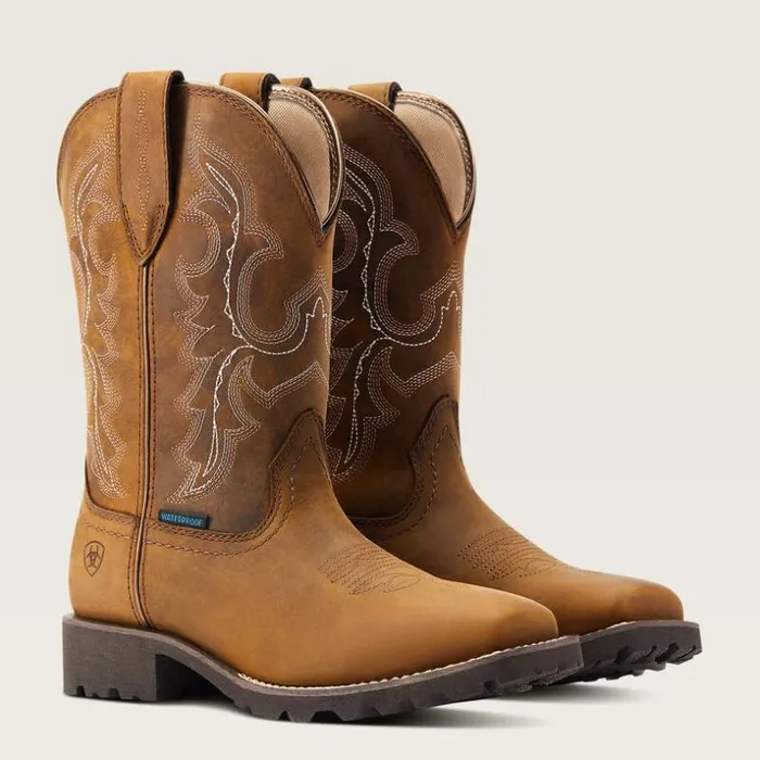 Western Boots Women Ariat Unbridled Rancher Waterproof Western Boot Oily Distressed Tan
