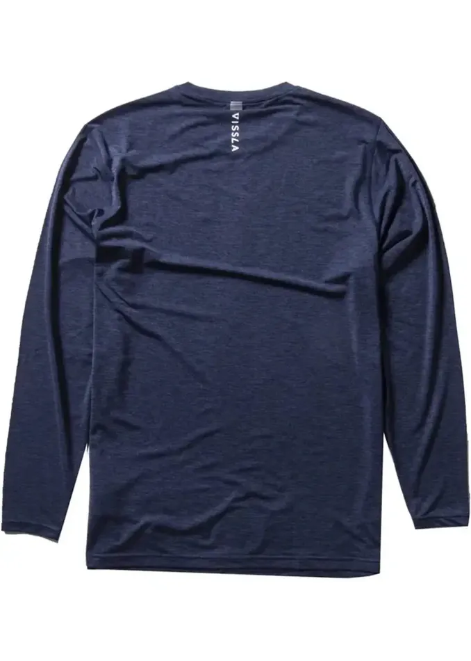 Wetsuit Tops and Lycra Men Vissla Twisted Eco Long Sleeve Lycra Rash Guard Dark Navy Heather Wetsuit Tops and Lycra Men Vissla Twisted Eco Long Sleeve Lycra Rash Guard Dark Navy Heather