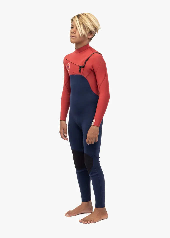 Wetsuits Youth Vissla 7 Seas 32 Boys Chest Zip Full Suit Rusty Red Wetsuits Youth Vissla 7 Seas 32 Boys Chest Zip Full Suit Rusty Red