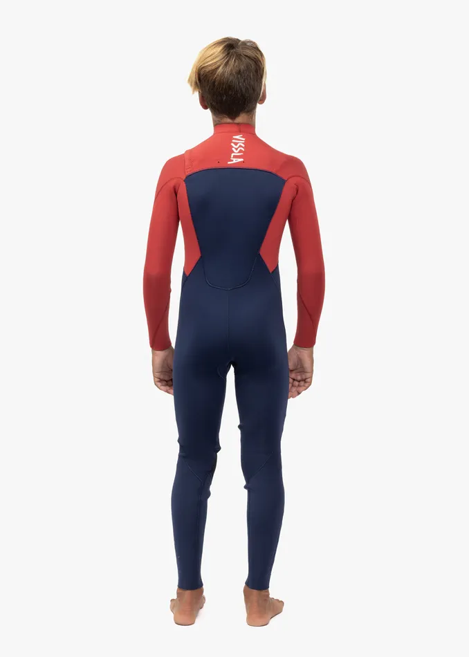 Wetsuits Youth Vissla 7 Seas 32 Boys Chest Zip Full Suit Rusty Red Wetsuits Youth Vissla 7 Seas 32 Boys Chest Zip Full Suit Rusty Red