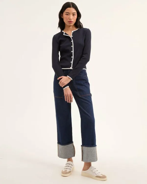 Wilmer Cardigan Navy Women Veronica Beard Tops Wilmer Cardigan Navy Women Veronica Beard Tops