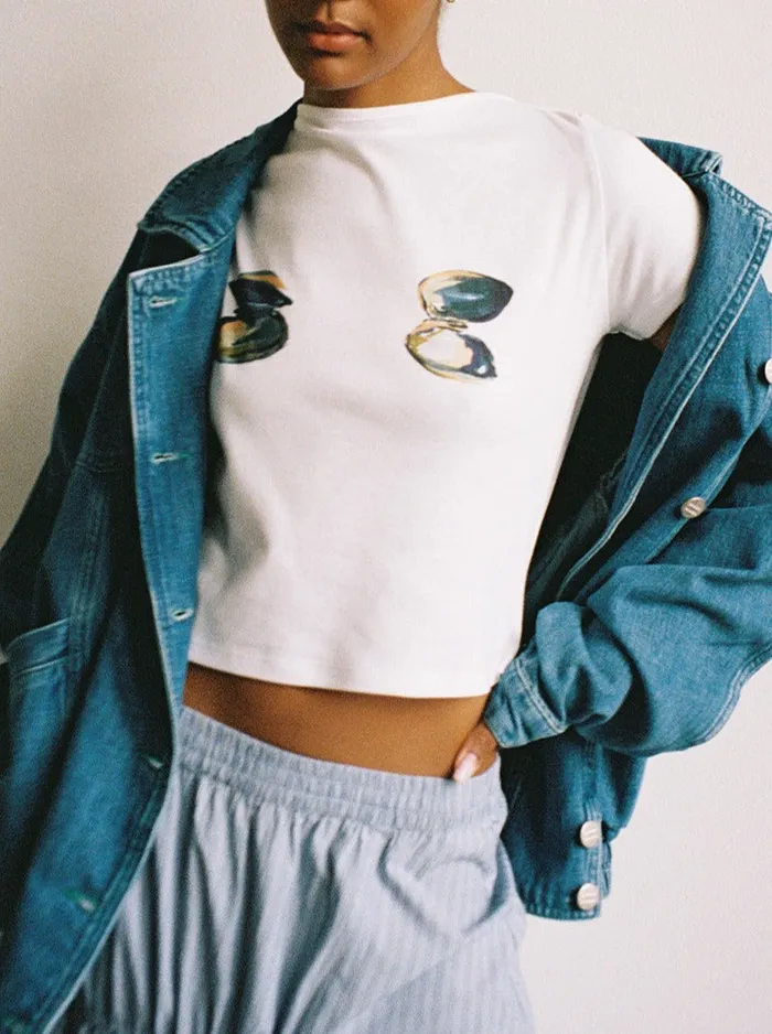 Women Alex Tee Clams Lisa Says Gah Knit Tops