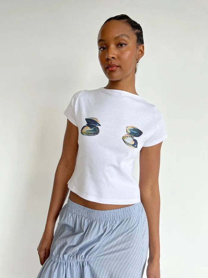 Women Alex Tee Clams Lisa Says Gah Knit Tops