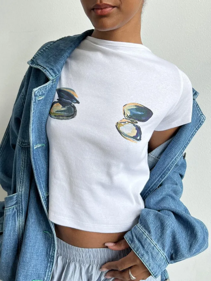 Women Alex Tee Clams Lisa Says Gah Knit Tops