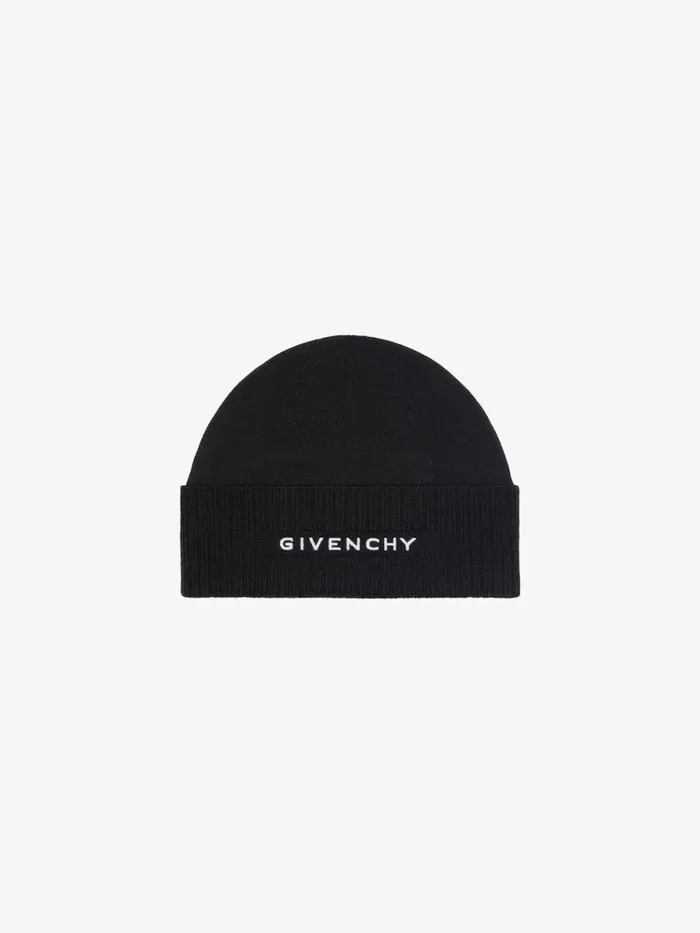 Women Beanies and Caps Givenchy GIVENCHY 4G Beanie In Wool Blackwhite