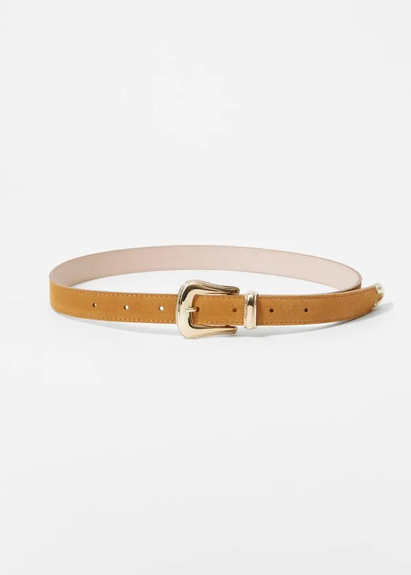 Women Belts and Other Stories Western Leather Belt Cognac Suede