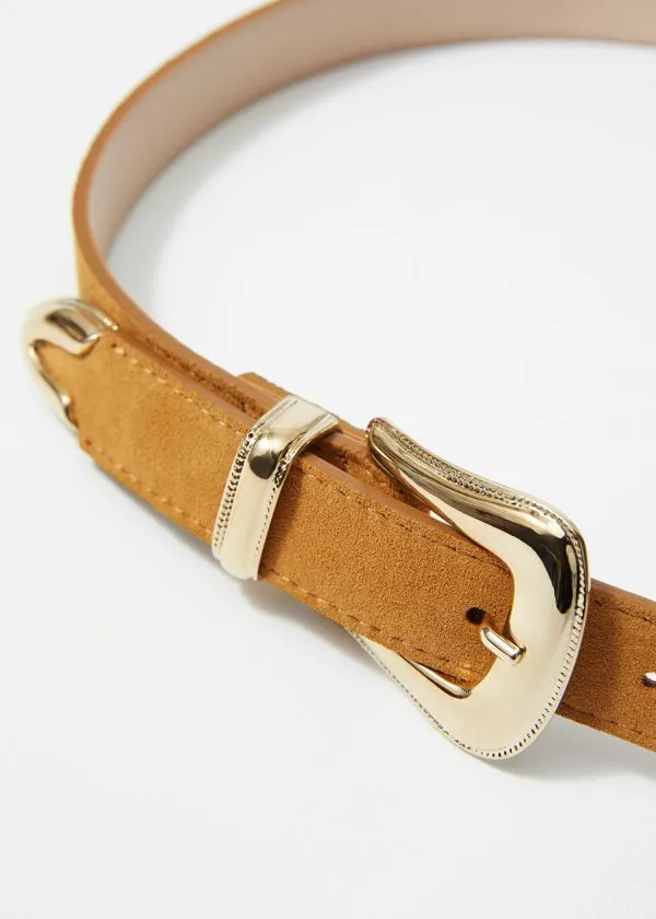 Women Belts and Other Stories Western Leather Belt Cognac Suede