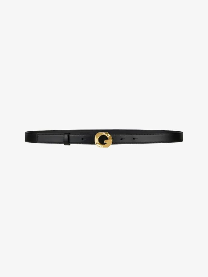 Women Belts Givenchy Belt In Leather With GChain Buckle Black