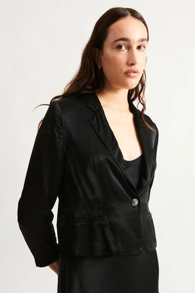 Women Black Avalon Jacket Raquel Allegra Sweaters and Knits