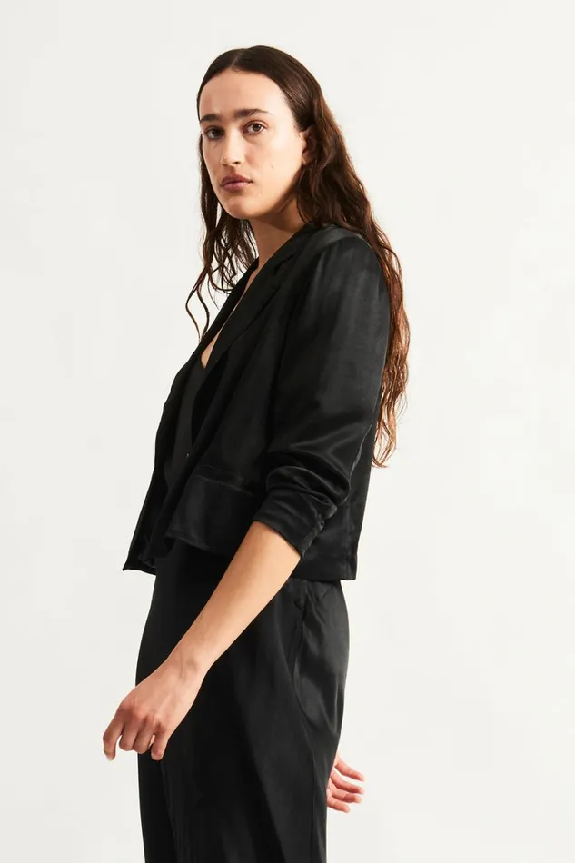 Women Black Avalon Jacket Raquel Allegra Sweaters and Knits