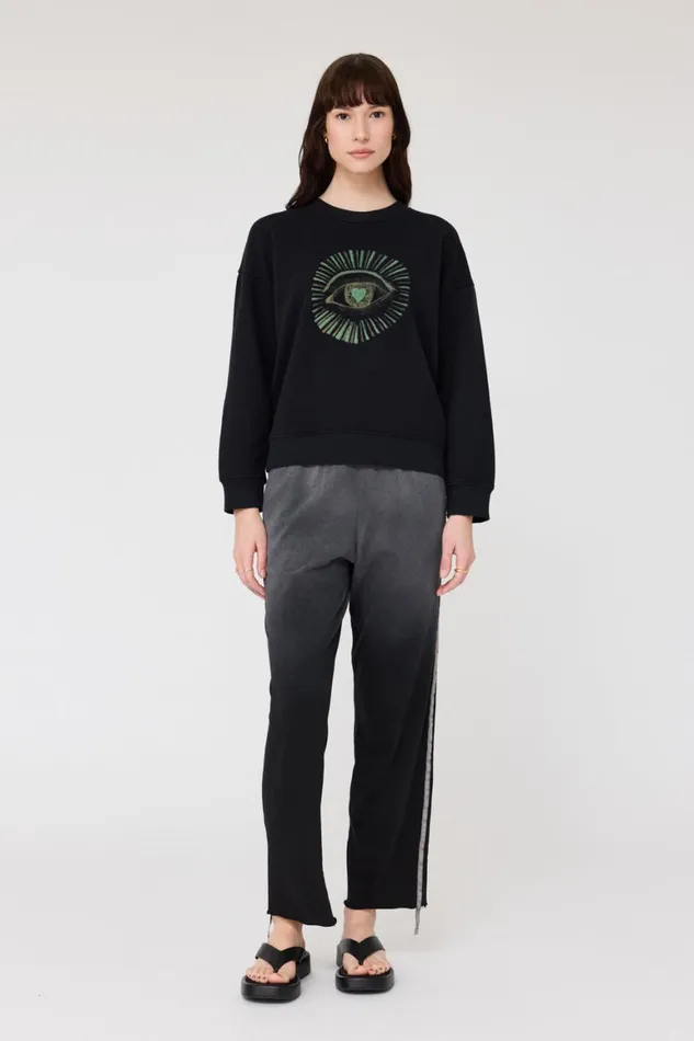 Women Black Yves Sweatshirt Raquel Allegra Tops