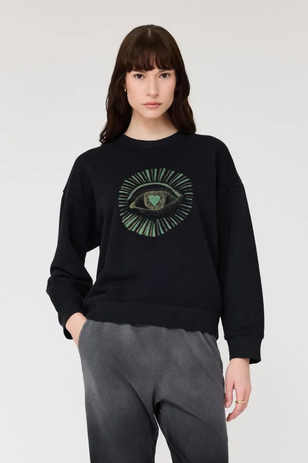 Women Black Yves Sweatshirt Raquel Allegra Tops