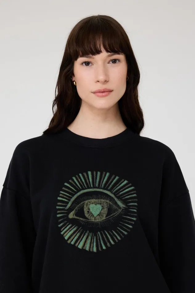 Women Black Yves Sweatshirt Raquel Allegra Tops