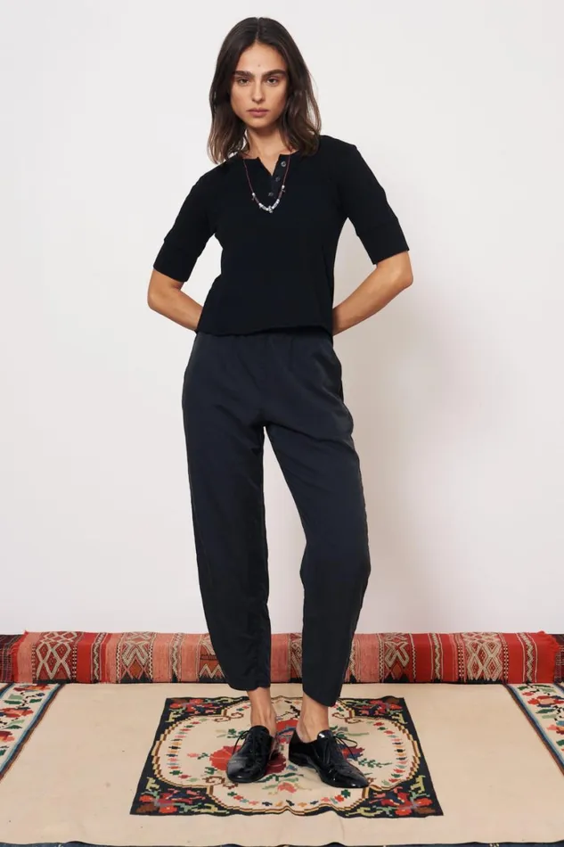 Women Black Zulu Top Raquel Allegra Tops