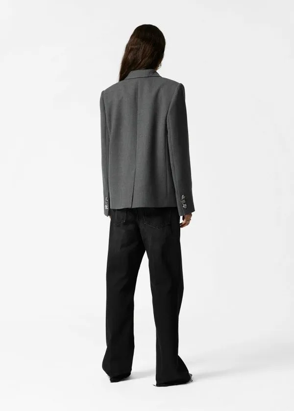 Women Blazers and Waistcoats and Other Stories DoubleBreasted Wool Blazer Dark Grey