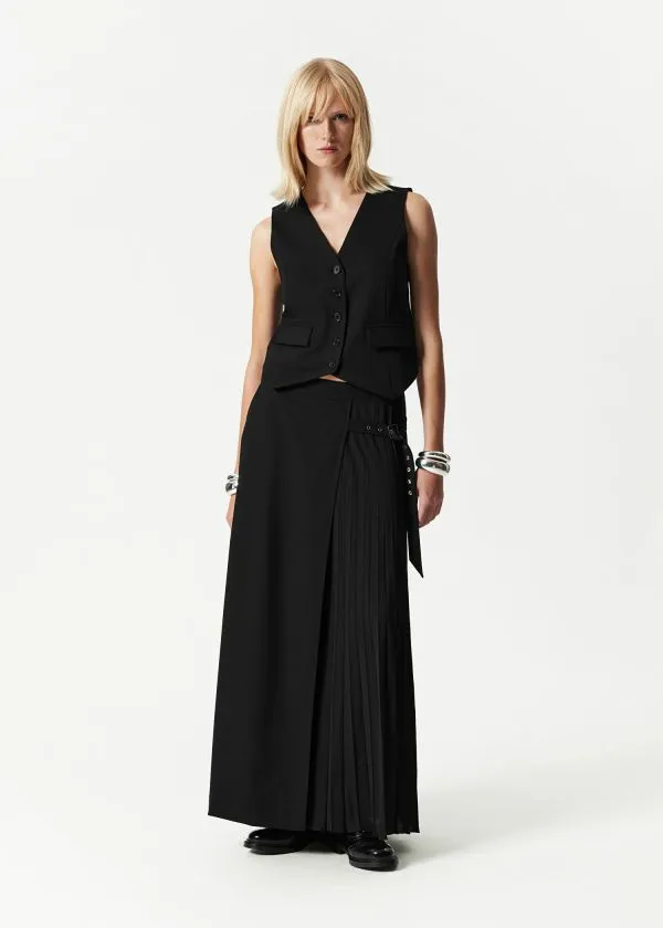 Women Blazers and Waistcoats and Other Stories Tailored Wool Waistcoat Black