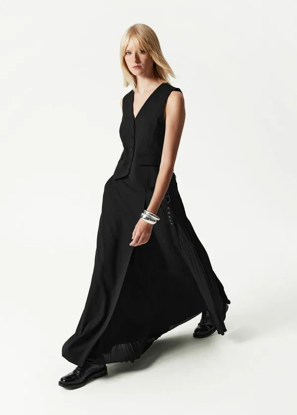Women Blazers and Waistcoats and Other Stories Tailored Wool Waistcoat Black