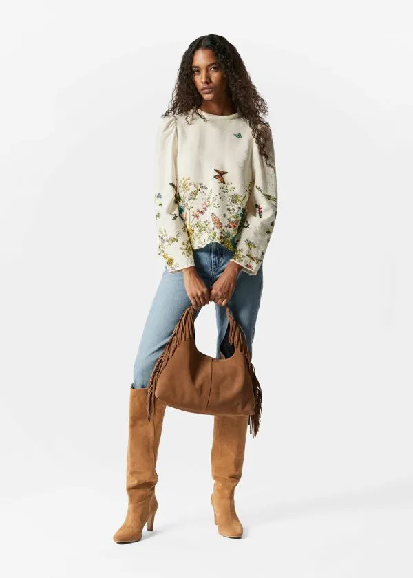 Women Blouses and Shirts and Other Stories Printed Blouse Yellow Floral Print