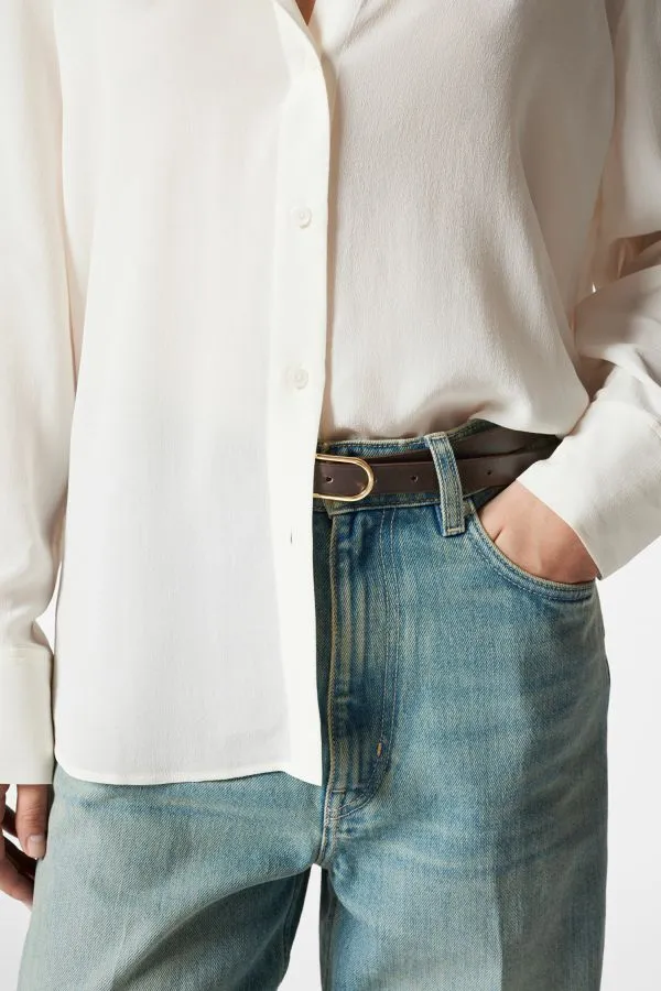 Women Blouses and Shirts and Other Stories Silk Shirt Ivory