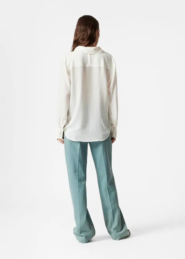 Women Blouses and Shirts and Other Stories Silk Shirt Ivory