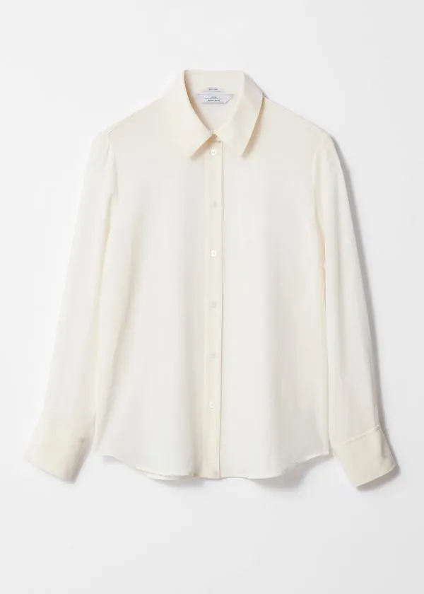 Women Blouses and Shirts and Other Stories Silk Shirt Ivory