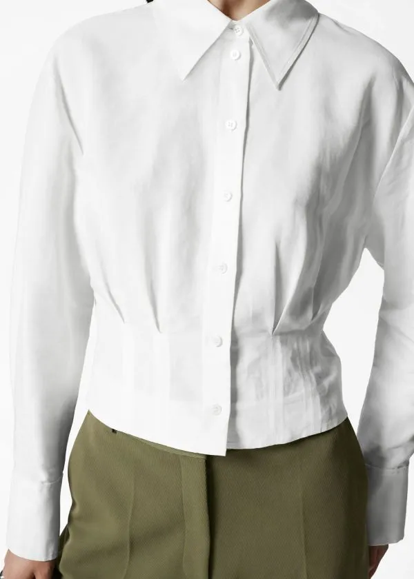 Women Blouses and Shirts and Other Stories Tapered Shirt White