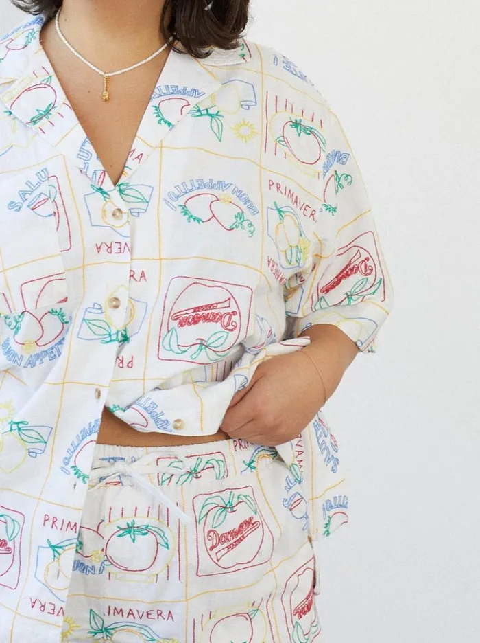 Women Bon Appetito Shirt Ecru Lisa Says Gah Tops