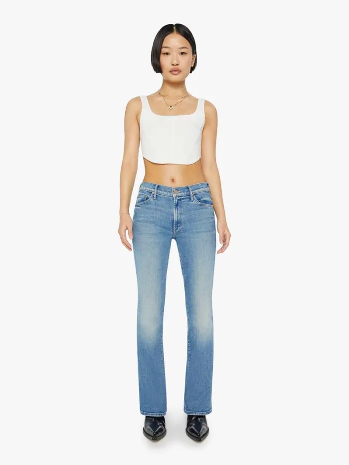 Women Bootcut Mother Denim Petites The Lil039 Outsider Sneak Wash Flag Me Down