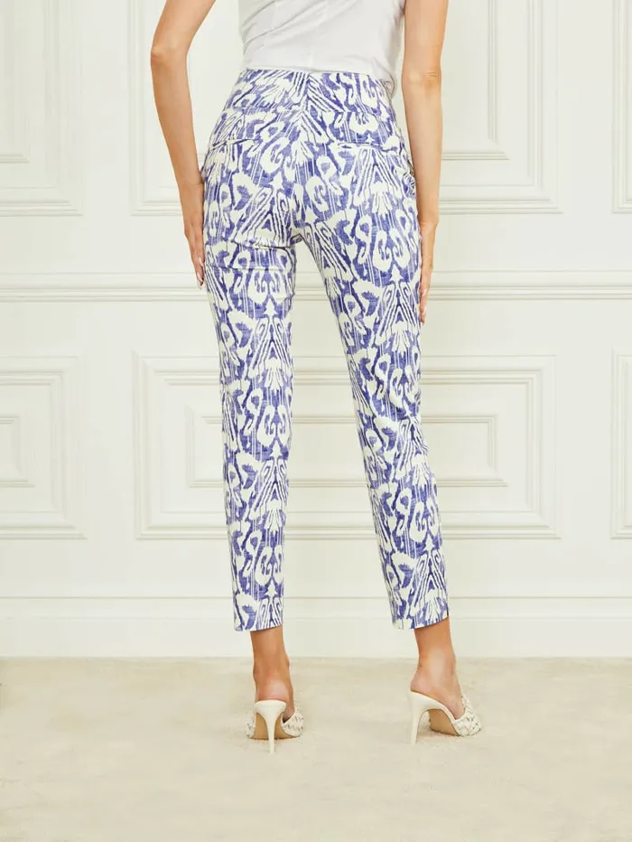 Women Bottoms GUESS Shelly Printed Pant Substance Blue Print Women Bottoms GUESS Shelly Printed Pant Substance Blue Print