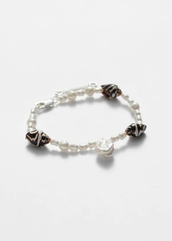 Women Bracelets and Other Stories Seashell Pearl Bracelet Ivory