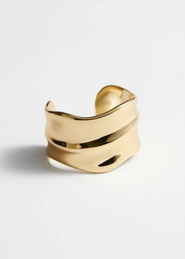 Women Bracelets and Other Stories Wavy Cuff Bracelet Gold Women Bracelets and Other Stories Wavy Cuff Bracelet Gold
