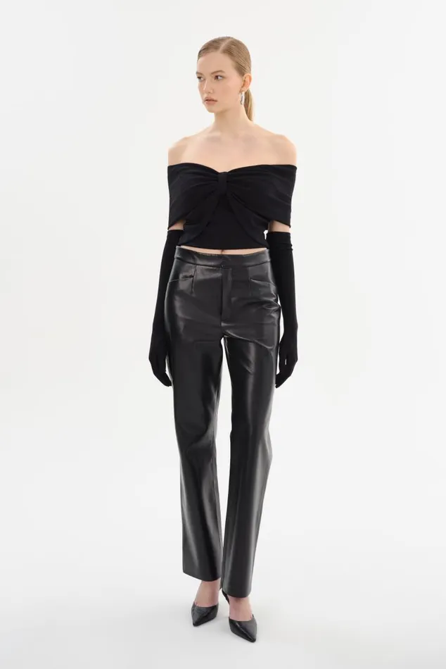 Women CAMELIA Lurex Knit Top Black LAMARQUE Tops Women CAMELIA Lurex Knit Top Black LAMARQUE Tops