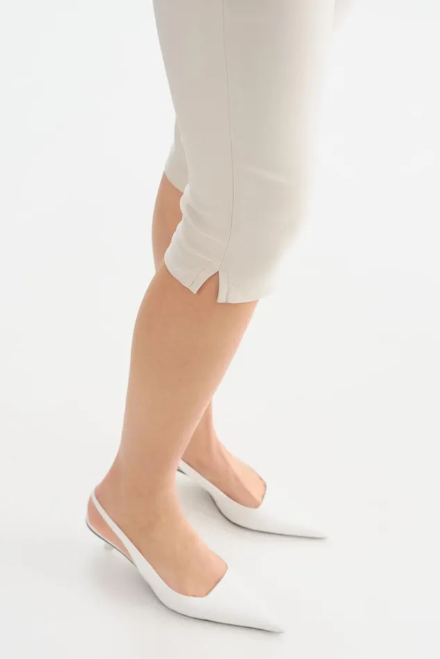 Women CELINE Stretch Twill Capri Birch LAMARQUE Pants and Shorts