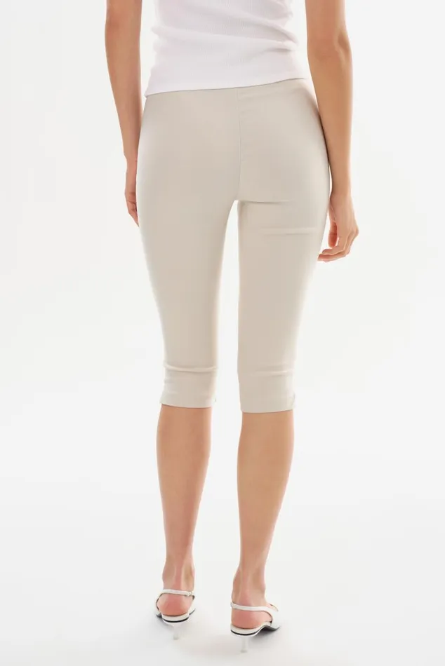Women CELINE Stretch Twill Capri Birch LAMARQUE Pants and Shorts