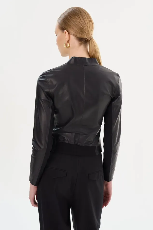 Women CHAPIN Reversible Leather Bomber Blackgold LAMARQUE Leather Jackets Women CHAPIN Reversible Leather Bomber Blackgold LAMARQUE Leather Jackets