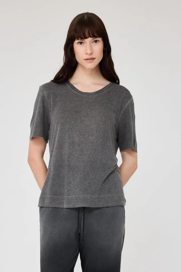 Women Charcoal Boxy Tee Raquel Allegra TShirts