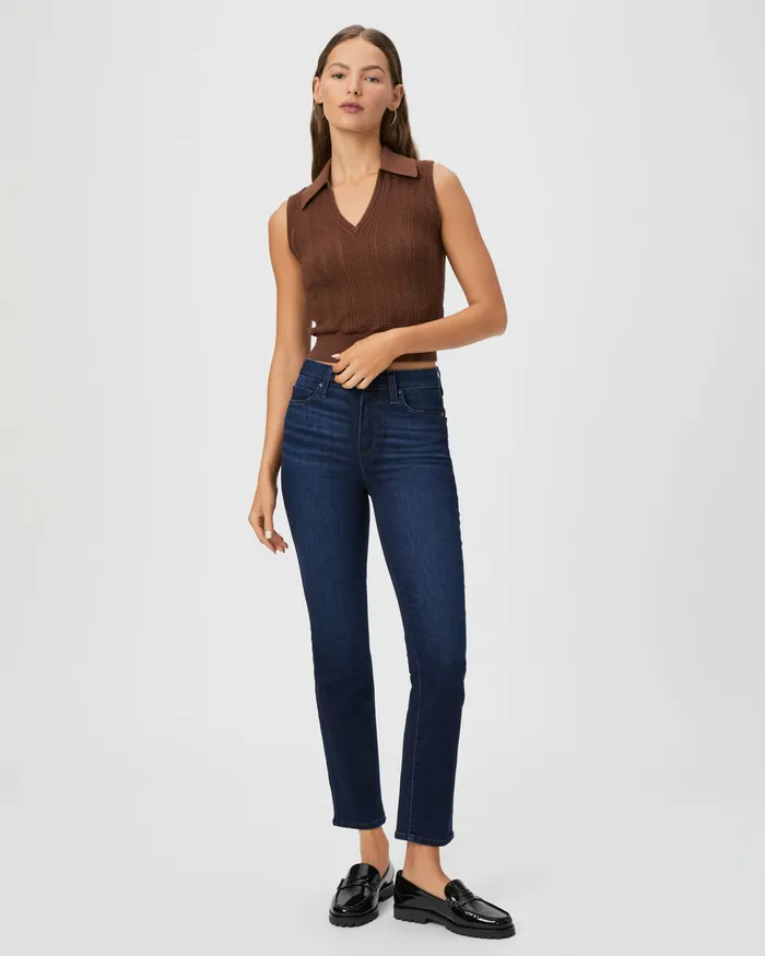 Women Cindy Straight Jean 8211 Starboard Denim PAIGE
