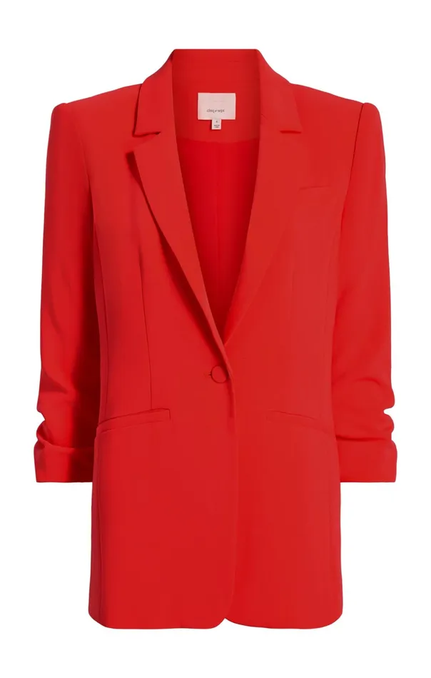 Women Cinq Sept Blazers Crepe Khloe Blazer Candy Apple
