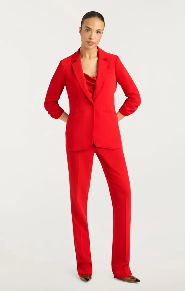 Women Cinq Sept Blazers Crepe Khloe Blazer Candy Apple