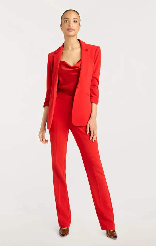 Women Cinq Sept Blazers Crepe Khloe Blazer Candy Apple