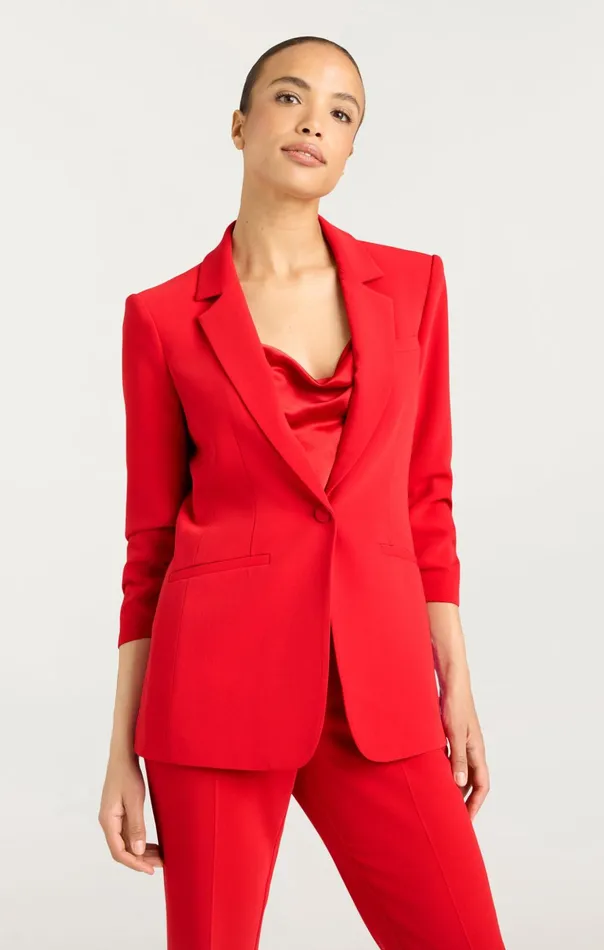 Women Cinq Sept Blazers Crepe Khloe Blazer Candy Apple