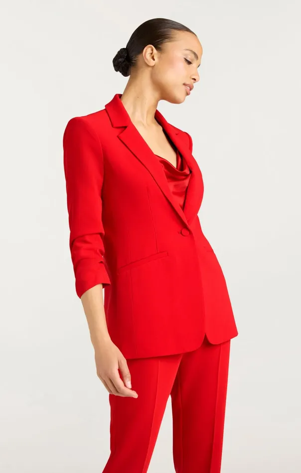 Women Cinq Sept Blazers Crepe Khloe Blazer Candy Apple